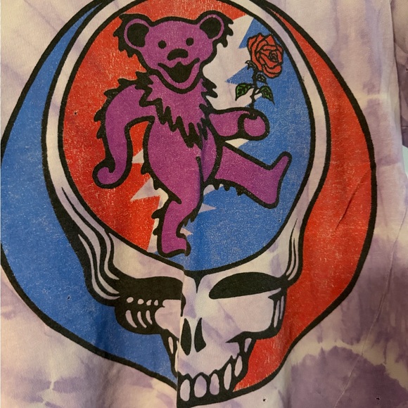 MadeWorn Purple Tie-Dye Grateful Dead Tee Women’s Small - Picture 2 of 11